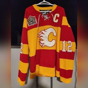 Signed and inscribed HOF NHL Heritage Classic Calgary FLAMES Jersey - Ignila.